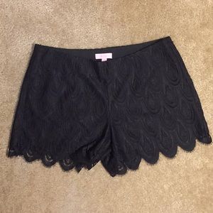 Lilly Pulitzer Black Lace Shorts